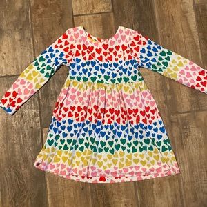 Mini Boden Rainbow Heart Dress
